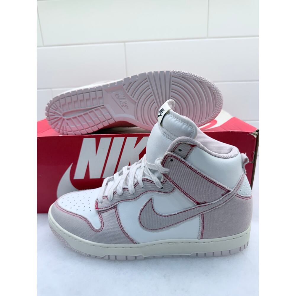 Nike Dunk High 1985 “Barely Rose” – White/Barely Rose/Sail – New, Never Worn
